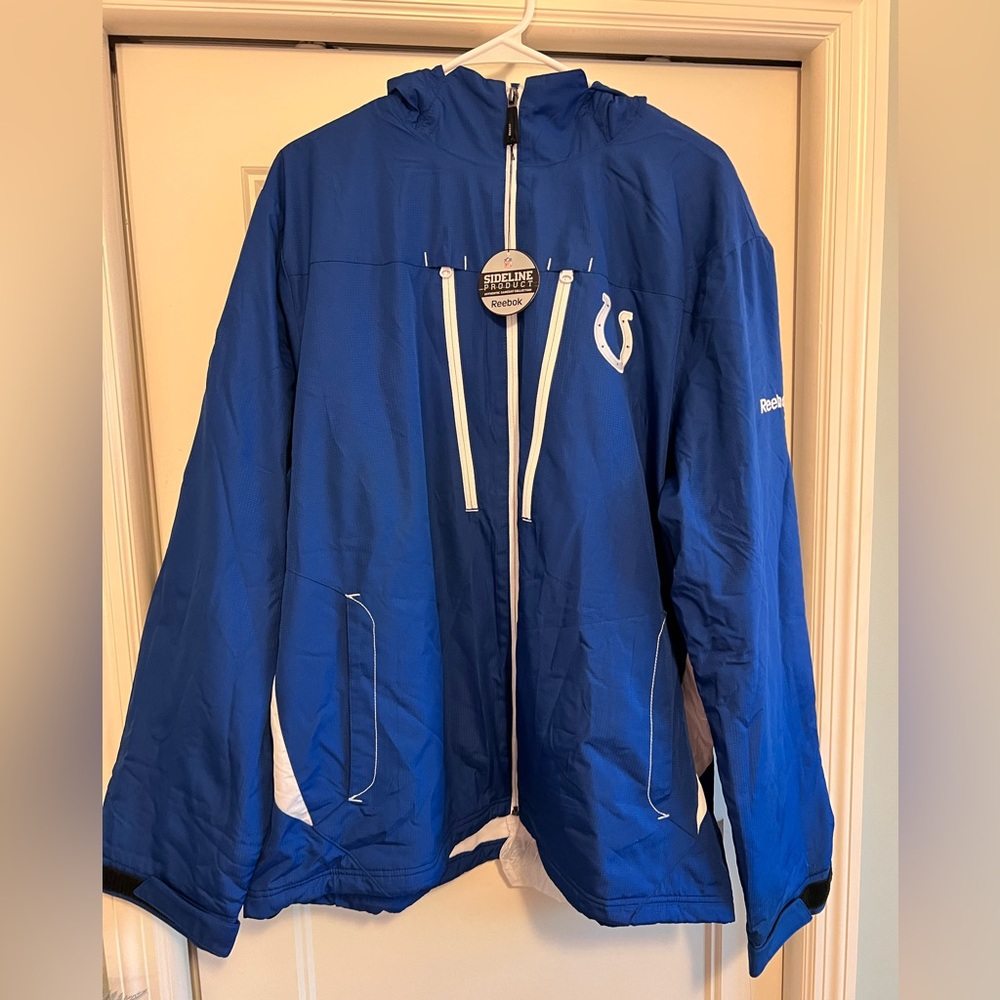 Indianapolis Colts Vintage 2010 Fleece Lined Coat - Size L - NEW w/tags
